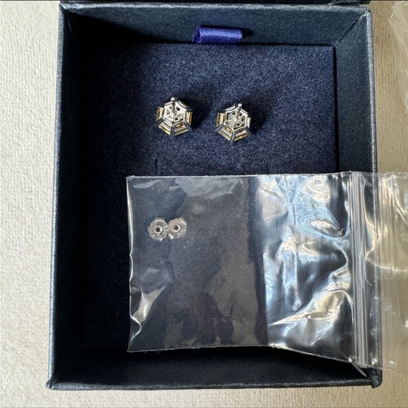 Lustro stella yellow CZ/ Swarovski stud earrings - Picture 3 of 6